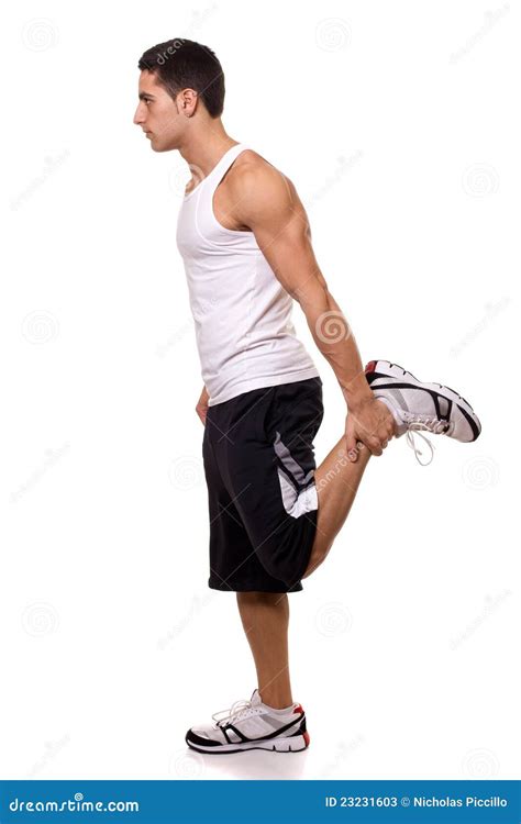 Standing Quadricep Stretch stock image. Image of healthy - 23231603