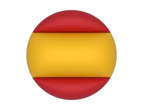 spain flag sphere icon, transparent background 33299425 PNG