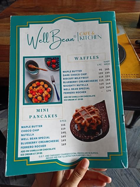 Menu at Well Bean Cafe & Kitchen, Allahabad