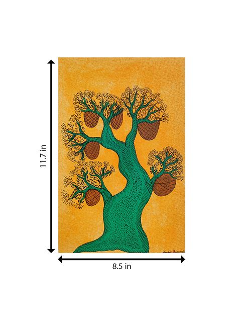 Buy Tree of Life In Gond Art | Best Traditional Artwork in India