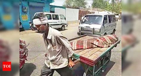 Man pulls handcart for 6 km to carry kin’s dead body in Sagar | Bhopal ...