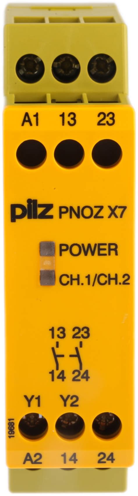 774059 Pilz | Pilz PNOZ X PNOZ X7 Safety Relay 24V ac/dc, Single ...
