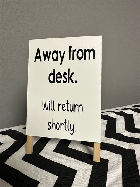 Away From Desk Office Sign - Etsy