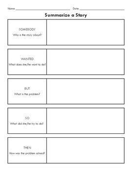 Summarize a Story Graphic Organizer by Puzzle Space | TPT