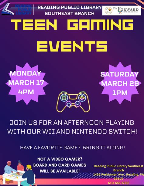 Tween/Teen Gaming - Reading Public Library