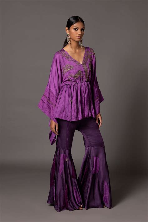 Shikhar Baugh Peplum Top With Gharara - A Humming Way