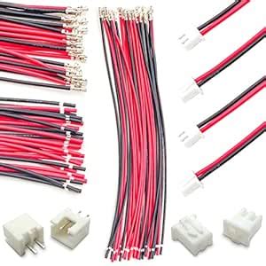 Kidisoii XH 2.54mm JST Male Connector Kit with 22AWG Pre-Crimped Wire ...