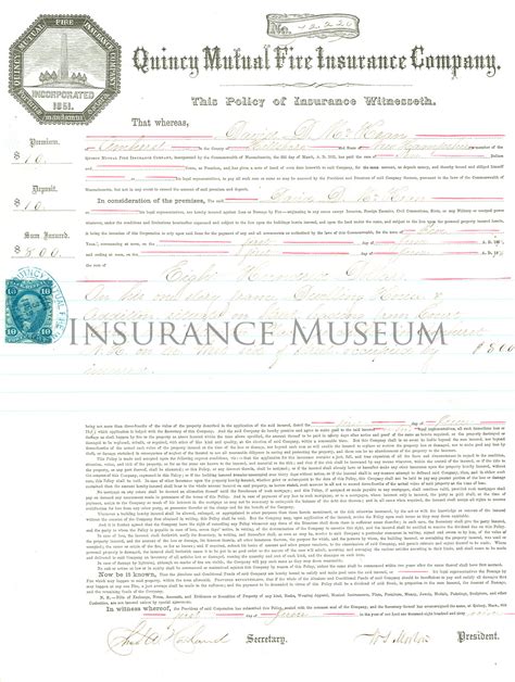 Quincy Mutual Fire Insurance Company - 1869-06-01 - Policies found in ...