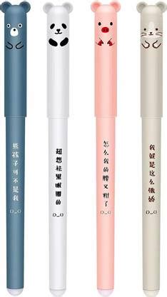 fixer Premium Erasable Gel Pens for Students, Cute Bear Shaped Gel Pen ...