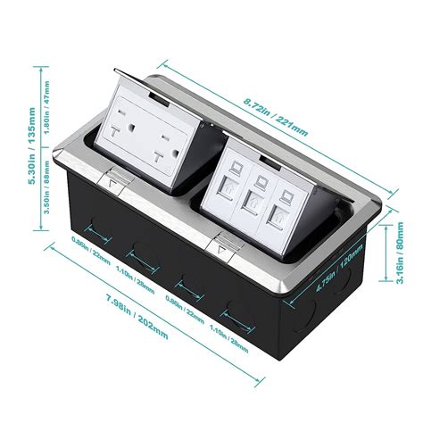 Buy WEBANG Dual Pop-Up Floor Box Electrical Kit, 20A Tamper Resistant ...