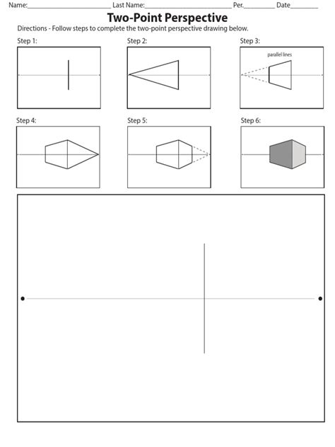 Image result for One Point Perspective Drawing Worksheet