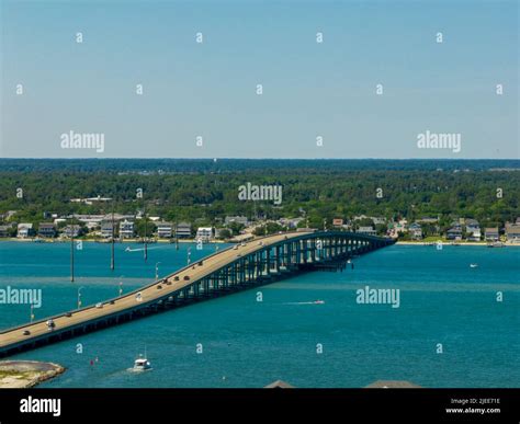 Aerial photo Morehead City Bridge Stock Photo - Alamy