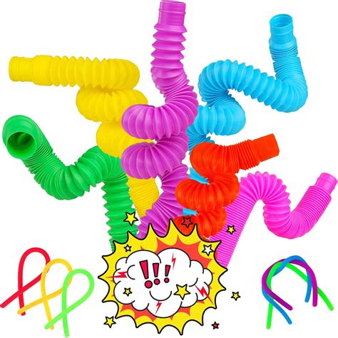 Buy 3 otters Pop Tubes Fidget Toy, 15 PCS Pop Tube Sensory Toys ...