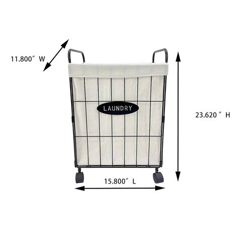 Wire hamper with wheels