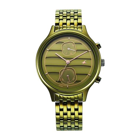 Fastrack Style Up Green Dial Stainless Steel Strap Analog Watch for ...