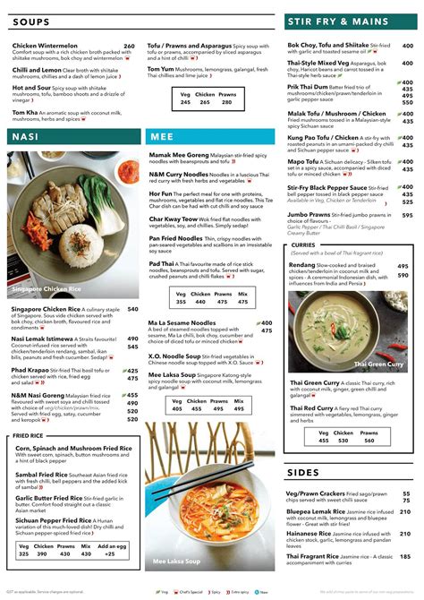 Menu at Nasi and Mee - Kochi, Kochi