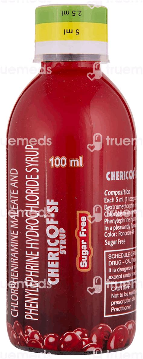 Chericof Sf Syrup 100Ml: Uses, Side Effects, Price & Substitutes