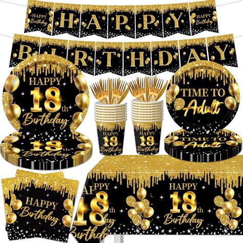 Amazon.com: 18th Birthday Decorations for Boys Girls, 142Pcs Cheers to ...