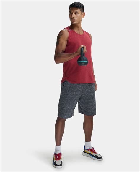 Buy Super Combed Cotton Blend Solid Performance Tank Top with ...