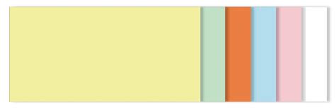 Presentation cards, yellow/green/orange/blue/pink/white, 250 sheets | SIGEL