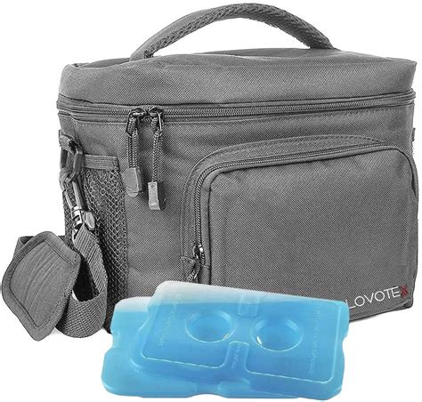 Buy Large Insulated Lunch Bag Cooler Tote With 2 Reusable Cooler Ice ...