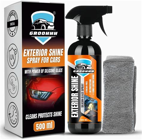 Groommm Car Exterior Shine Spray 500ML | Car Body Polish | Silicon ...
