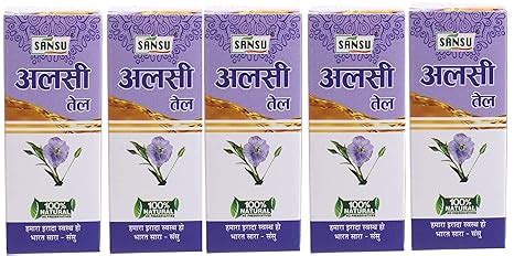 Sansu Alsi Ka Tel | Pure & Natural | (Flaxseed Oil) | 200ml (Pack of 5 ...