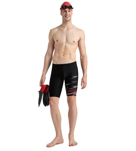 Buy Speedo Men's Endurance10 Hyperboom Print V-Cut Jammer - Black, High ...