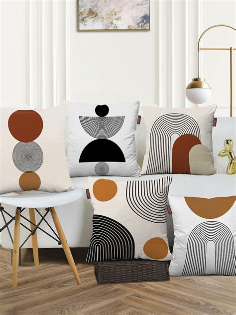 Buy AEROHAVEN cotton Premium Set of 5 Geometric Digital Printed Hand ...