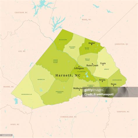 Nc Harnett County Vector Map Green High-Res Vector Graphic - Getty Images