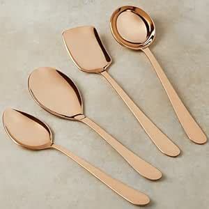 Buy Vemlons Stainless Steel Serving Spoon Set of 4, 1 Ladle (Karchi), 1 ...