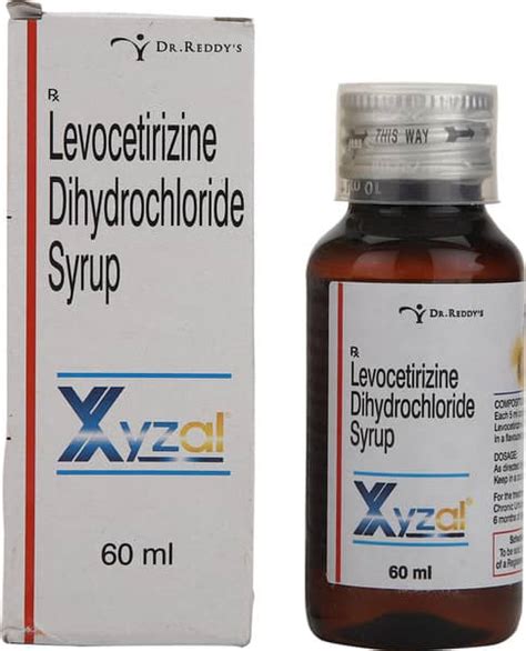 Xyzal 2.5 MG/5ML Syrup (60): Uses, Side Effects, Price & Dosage | PharmEasy