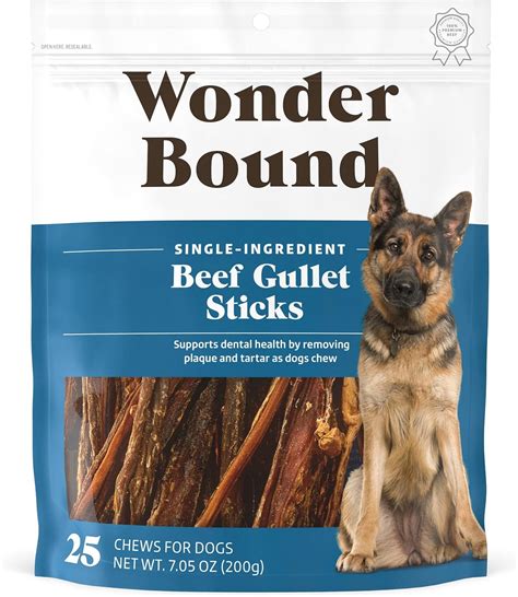 Buy Amazon Brand – Wonder Bound Beef Gullet Sticks Dog Treats, 5-6 Inch ...