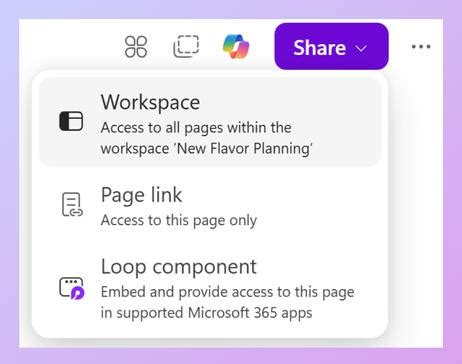 How to Copy the Workspace Link From Loop 的图像结果