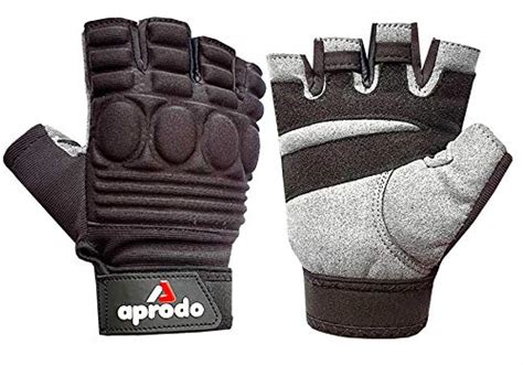 Buy Aprodo Sports Leather Fitness Gloves Gym Workout Gloves with Padded ...
