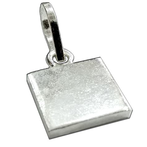 Buy 999 Pure Solid Silver Square Piece (Chokor) Pendant for Astrology ...