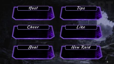 Buy Animated Stream Overlays Pack Purple Neon Electric Energy Void ...