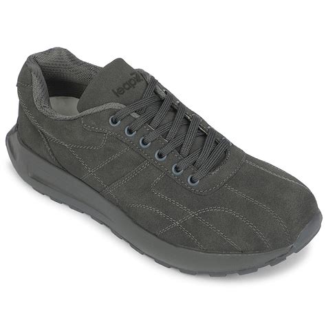 Buy LEAP7X Grey Sports Lacing Running Shoes for Men