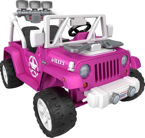 12V Power Wheels Jeep Wrangler Willys Battery-Powered Ride-On Vehicle ...
