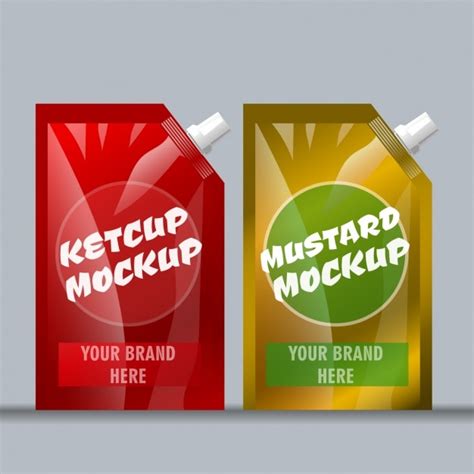 Ketchup and mustard sauces | Free Vector