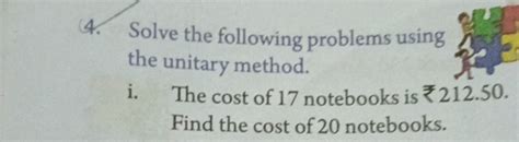 Image result for Unitary Method Math Problems