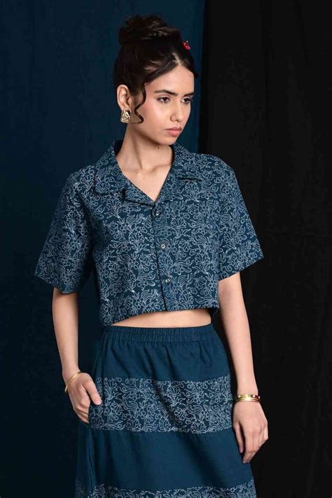 Bachpan Teal Blue Handblock Printed Shirt – MODERN BLUE