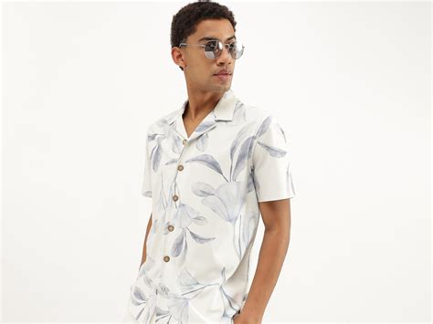 Relaxed Fit Resort Collar Washed Floral Shirt – United Colors of ...