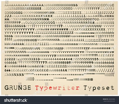 Typewriter Font Numbers