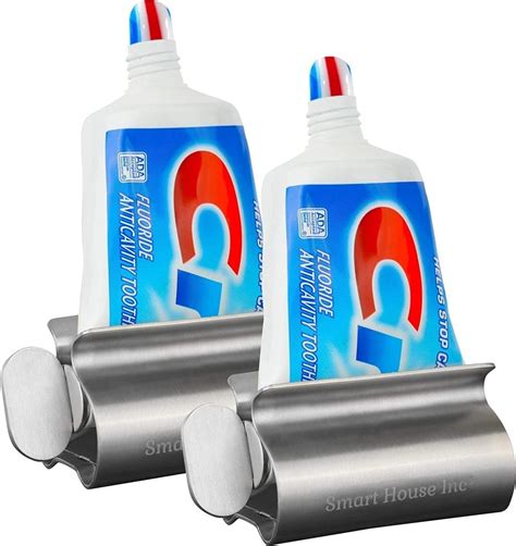 Smart House Inc Toothpaste Squeezer Tube Roller - Set of 2 Stainless ...