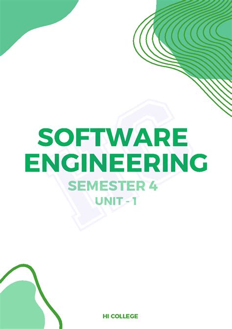 SE unit 1 watermark - SE UNIT ! NOTES - HI COLLEGE SEMESTER 4 UNIT - 1 ...