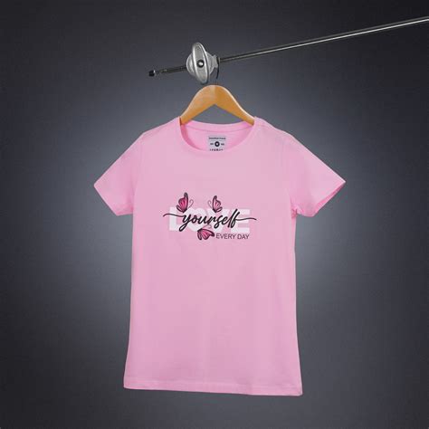 Womens Round Neck Regular Fit Cool Pink T Shirts – Pitshirts