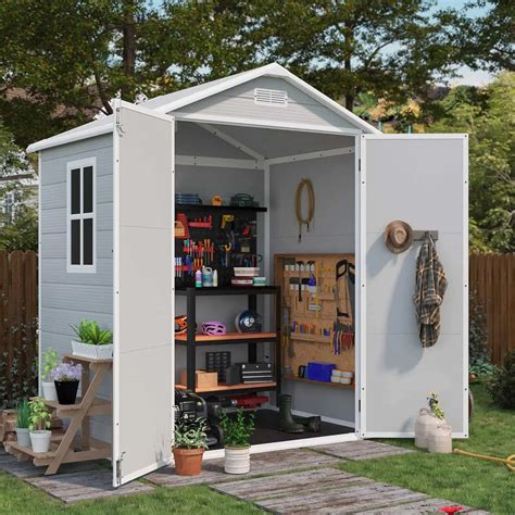 Patiowell 6x4 Plastic Storage Shed with Floor