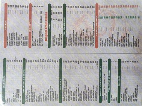 Menu at Annapurna Rasoi Chembur Maa Hospital, Mumbai
