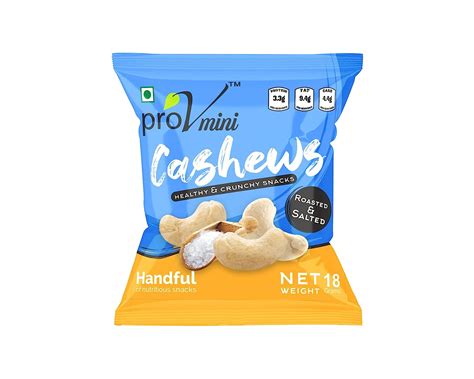 ProV Mini Roasted & Salted Cashews | Lightly Seasoned Crunchy Kaju ...